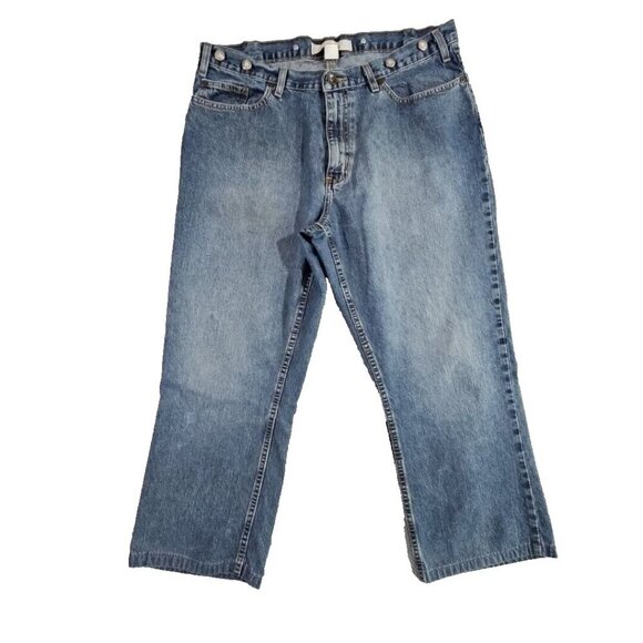 Urban Pipeline Jeans Men's W36xL30 Y2K Wide Leg Suspender Buttons Workwear - Picture 1 of 16